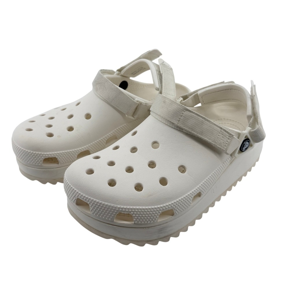 Crocs Classic Hiker Clogs Platform Straps White Men 8/Women 10 M8/W10 Chunky